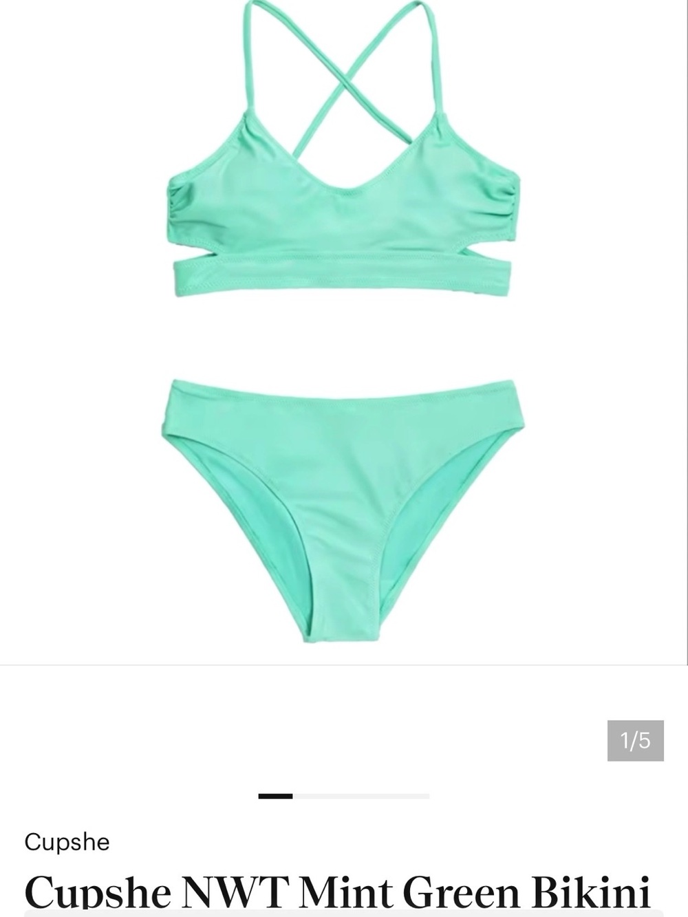 Cupshe Mint Green women’s bottoms only Bikini